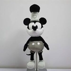 NWOT 12" Walt Disney Mickey Mouse Steamboat Willie Plush Stuffed Animal Black